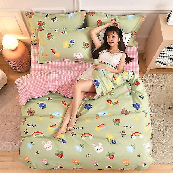 Kasvikashmir Söpö Paksu Neliosainen Pukusetti Q F 1.8m four-piece set