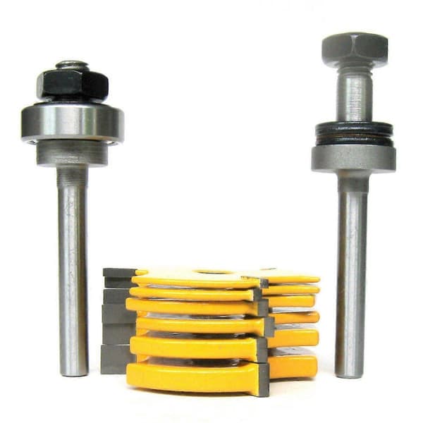 8 stk. 1/4 tomme skaftslids, samling 6 skær & 2 dor Router Bit Sæt