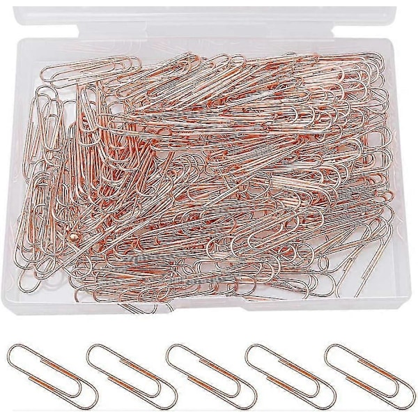 200 st Roséguldfärgade Gem, 28 mm (1,1\") för Organisera Skola Hem Kontorsmaterial