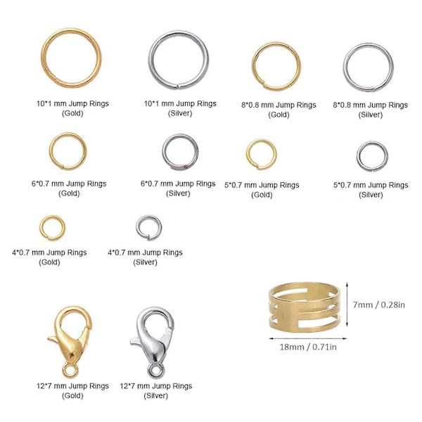 Ring Hummerlås Kit med verktyg Smycken Örhängen Halsband DIY Tillbehör