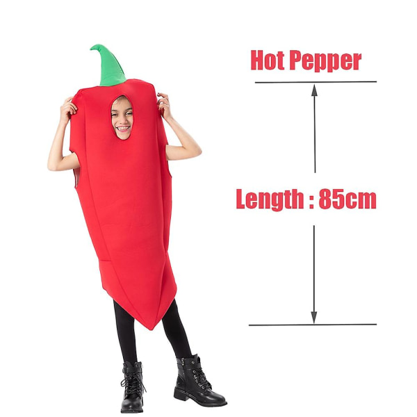 Barnkostymer Barnmat Rolig kostym för Purim Karneval Pojkar Hot Dog Cosplay Pizza Mjölk Och Kakor Kostym Halloween Semester Cos Hot Pepper