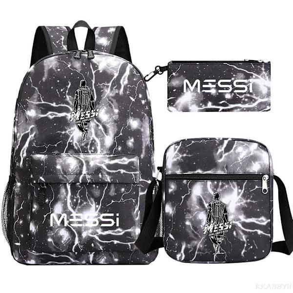 Fodbold Messi rygsæk 3 dele Light Grey