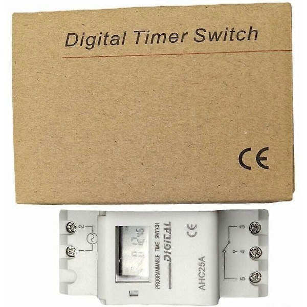 LCD Ajastin Viikoittainen Sähköinen Ajastin Digitaalinen Ajastinkytkin 15A (220V)