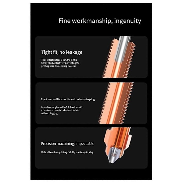 Högflödesutskrift Uppgraderat Munstycke 0.4 0.6 0.8MM K1C Snabbytbytesmunstycke för K1 Max V3 3D-skrivare Hot