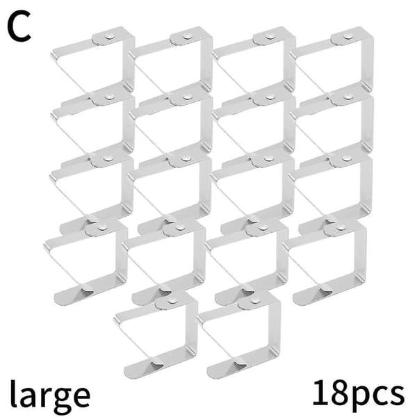18/36 STK Dugklemmer, Dugklemme i Rustfrit Stål silver 18pcs