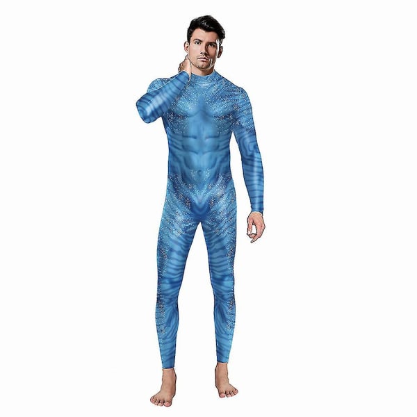 Nopea toimitus elokuva Avatar The Way Of Water Alien Cosplay 3D-jumpsuit naisille miehille Avatar Cosplay -asu Halloween Zenti Party Bodysuit B142 255 XL