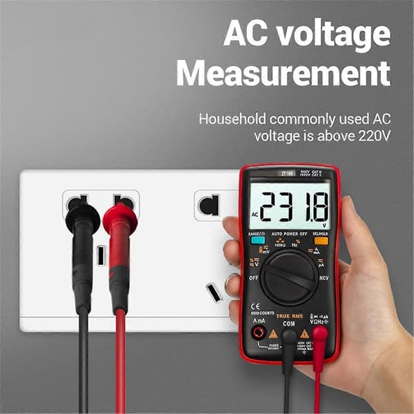 AN8009 Bakgrundsbelyst LCD Multimeter Testare Voltmeter Mätare