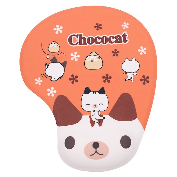 Design Gel Handledsstöd Musmatta, Chokladkatt, Gel Musmatta Musmatta Med Handledsstöd