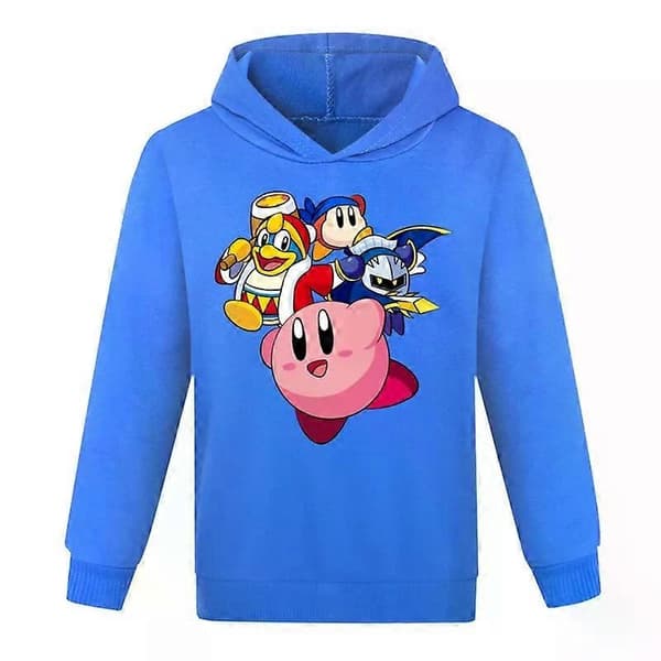 Ny Kirby Gutter Jenter Uformell Hettegenser Barn Langermet Hettegenser Topper Gave blue 150