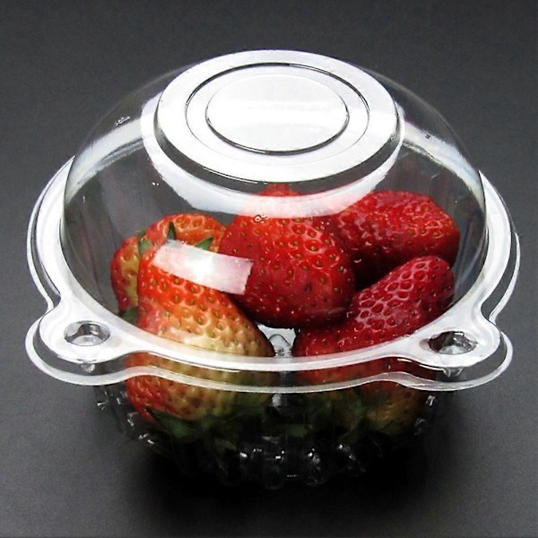 100 Stykker Gennemsigtig Plastik Enkelt Cupcake Kageboks Muffin Dome Holder Boks