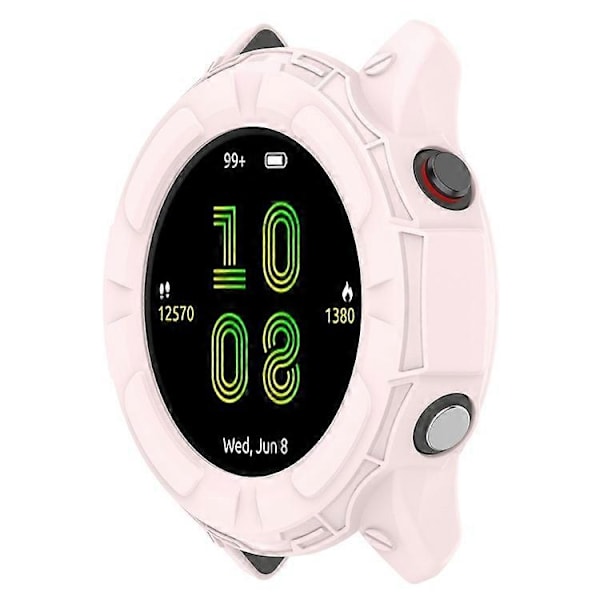 Kompatibel För Garmin Forerunner 255 Mjukt TPU Klockskydd Utskuren Design Anti-Repor Skyddande Ram LightPink