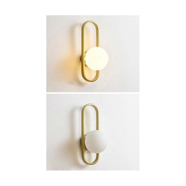 Vägglampa Sänglampa Modern Bakgrund Vägglampa Medeltida Globlampa Guld (Utan Lampa)