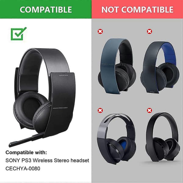 Øreputer Hodepute Tilbehør for PS3 Trådløs CECHYA-0080 Stereo Headset Hodetelefoner