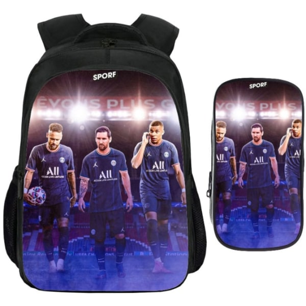16\" Fodboldstjerne Messi Ronaldo Skoletaske Gold 16 Inches