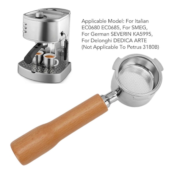 51 mm pohjaton kahviportafilter 3 korvaa yksikerroksinen portafilter kahvinkeitin pohjaton suodatin Delonghille