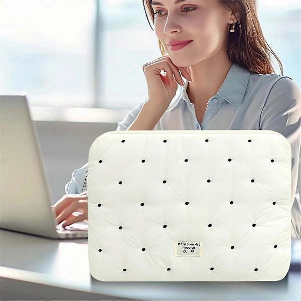 Bärbar Laptopväska med Dragkedja Laptop Förvaringsväska Datorbärväska för Macbook/IPad/Samsung
