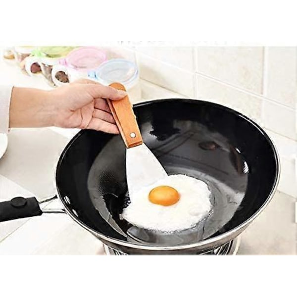 Grill Skraber Stegeplade Rustfrit Stål Kommerciel Kvalitet 8 1/4 Tommer Teppanyaki