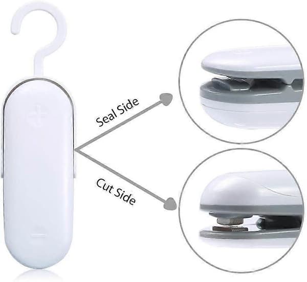 Mini Poseforsegler - 2 stk Mini Poseforseglingsmaskin Mini Plastforseglingsmaskin Matlagring
