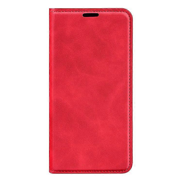 Kompatibel til HMD Skyline Etui Skin-Touch Læder Wallet Telefon Cover Red