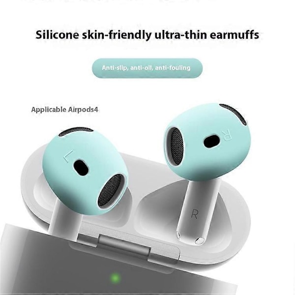 Kompatible ørepropper til AirPods 4, udskiftning, ultratynde silikone ørepropper Transparent