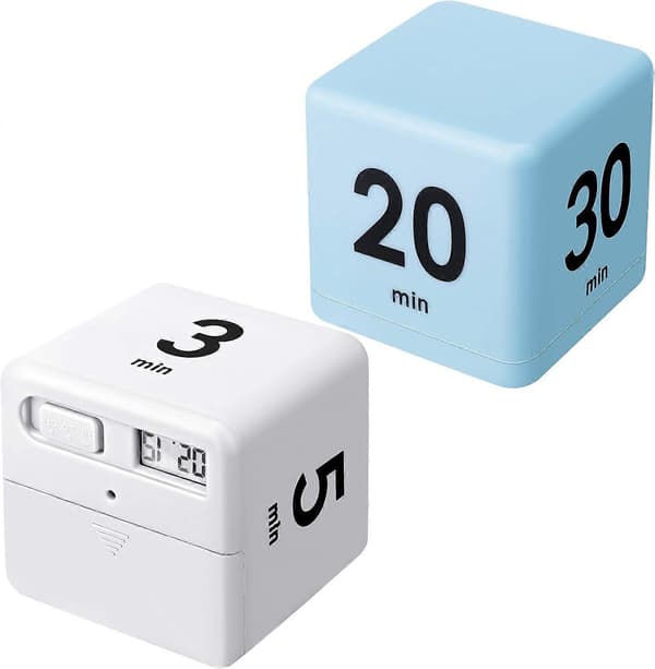 2025 Ny 2 stk kube-timer, gravitasjonssensor, flip-timer, barnetimer, treningstimer og spilltimer