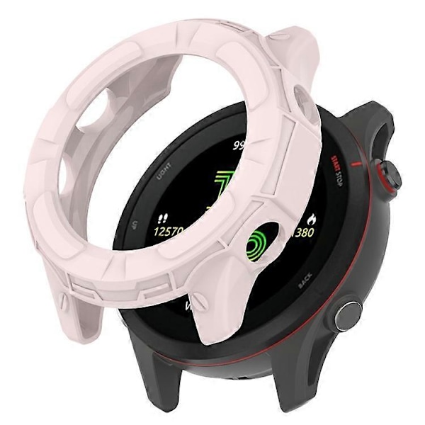 Kompatibel För Garmin Forerunner 255 Mjukt TPU Klockskydd Utskuren Design Anti-Repor Skyddande Ram LightPink