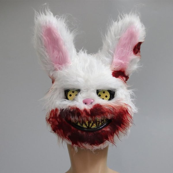 Pehmopupunaamio Kestävä täydellinen puku Realistinen verinen simulaatio Kanin päähine Performance Rekvisiitta Halloween-naamiaisiin