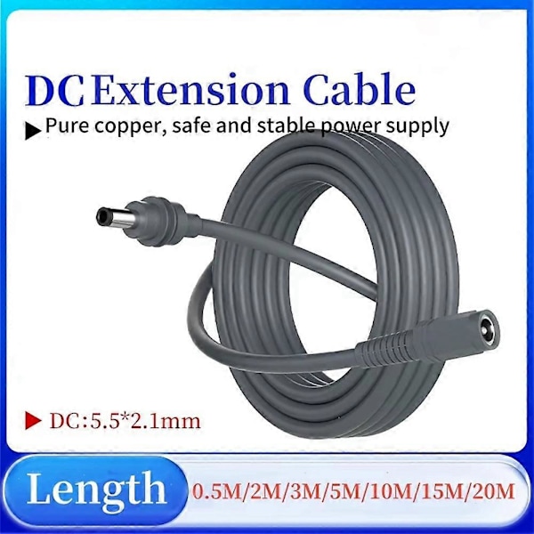 For Mini DC Han til Hun Adapter Kabel Kort Kabel 10 meter