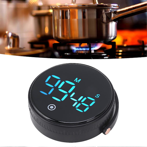 Digitalt køkkenur med magnetisk LED-display