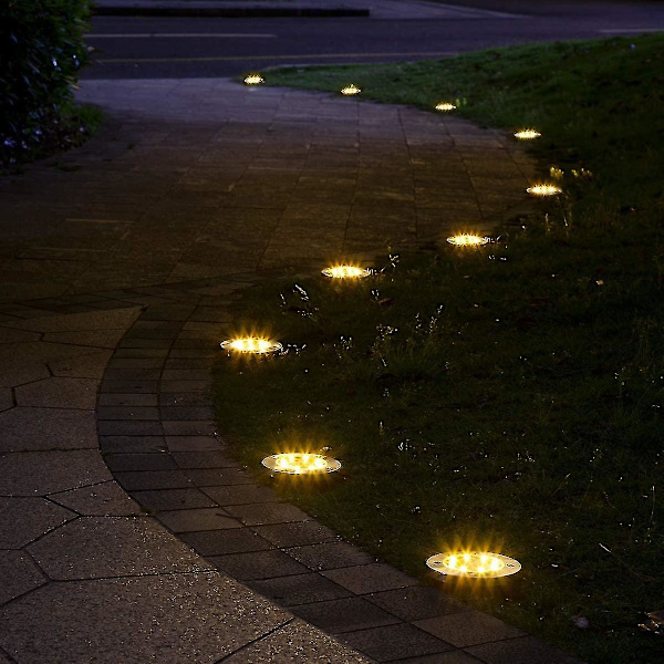 4-pack Solcellsdrivna Markspotlights Vattentäta Utomhuslampor för Trädgård Gångväg Passage