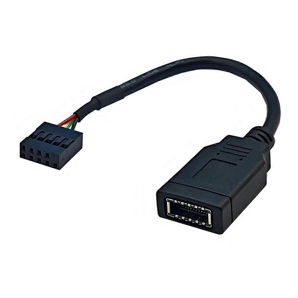USB 9PIN til Type-C Frontpanelkabel USB 9PIN til TYPE-E KEY-A Adapterkabel USB Frontpanel Adapterkabel