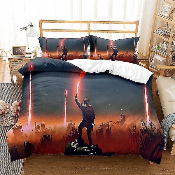 Galaxy Space Påslakan King Size, Star Wars Yttre Rymden Sängkläder Set Täcke Överdrag För Barn Pojke, Mörk Stjärnklar Himmel Täcke Överdrag Q style 3 135*200two-piecesuit