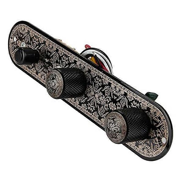 3-vejs Switch Monteret Guitar Kontrolplade til Guitar Sort