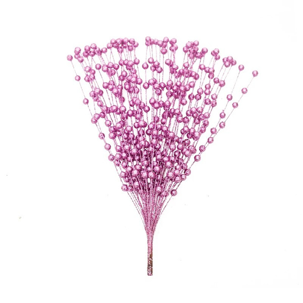 Kunstige Blomster Julebær Gylden Gren Falske Planter Stilk Træ Krans DIY Hjem Jul Bryllup Dekor Bord Håndværk Gaver Purple