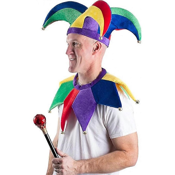 Narrdräkt - Hatt - Narr Clown Kostym - Kungens Narr FCL