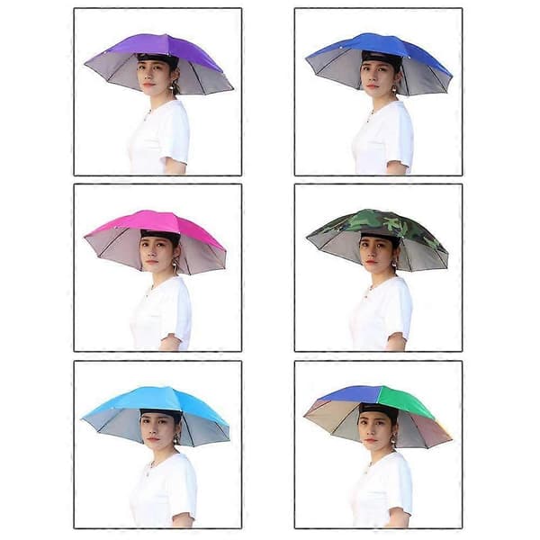 69 cm paraplyhat - regn- og solbeskyttelse til fiskeri og udendørs camping sapphire