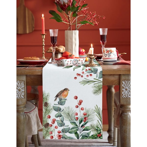 Juletre bordløper Hjem spisestue dekorasjon duk bryllup ferie fest bordløper 46x183cmTable Runner