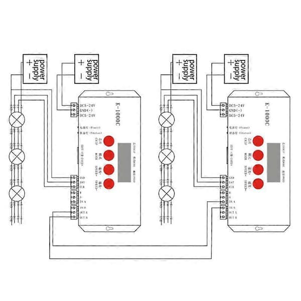 K-1000C Controller K1000C WS2812B WS2811 APA102 T1000S WS2813 LED 2048 Pixel Program Controller DC5