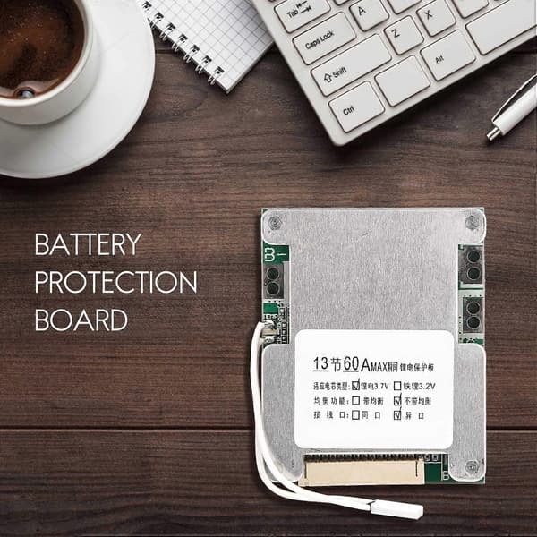 13S 48V 60A Batteribeskyttelseskort Li-Ion Celle Batteri BMS PCB Equalizer Kort