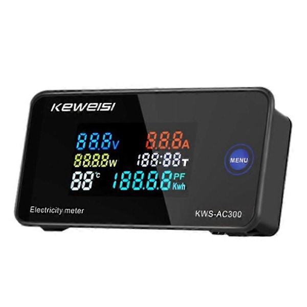 KEWEISI, KWS-AC300 Digitaalinen Volttimittari AC 50-300V Jännite 45-65Hz Teho Energiamittari LED Wattimittari 0-1