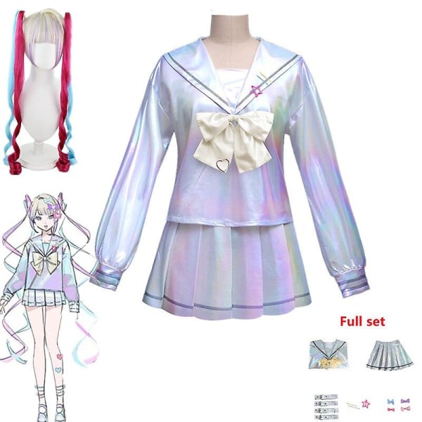 Peli Needy Girl Overdose Kangel Cosplay -asu Lolita-tytöille Merimiespuku Yhtenäinen mekko Halloween Karnevaali Anime Vaatteet Joulu XL