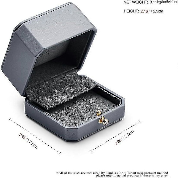 Premium Läder Örhänge Presentförpackning Showcase Örhängen Bärväska Smyckeskrin för Födelsedag och Årsdag