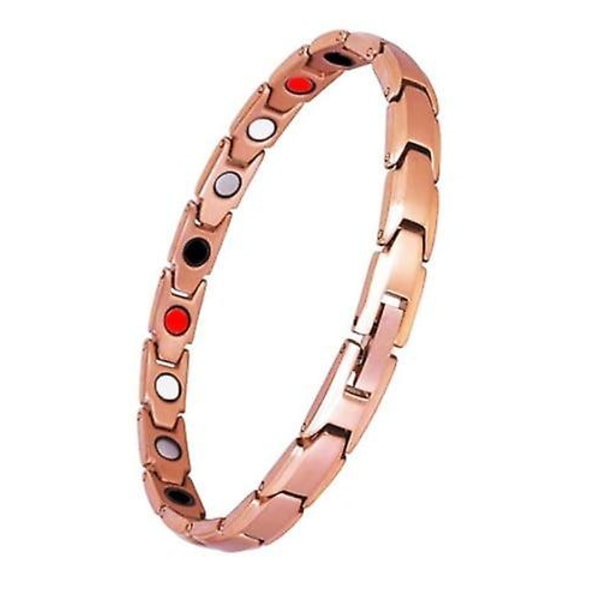 Slimmande Armband Lymfdränage Magnetisk Terapi Rose Gold