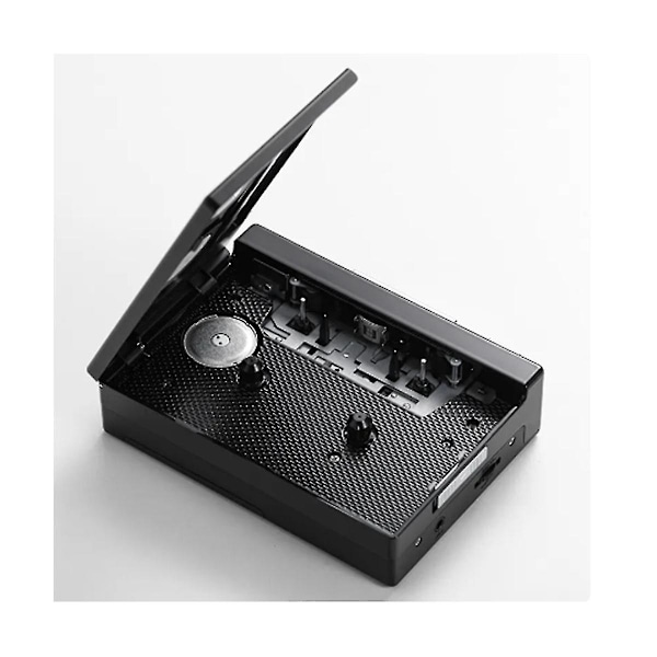 Svart Retro Stereo Kassettspiller Walkman Kassettbånd Musikk Audio Auto Revers Med Bluetooth