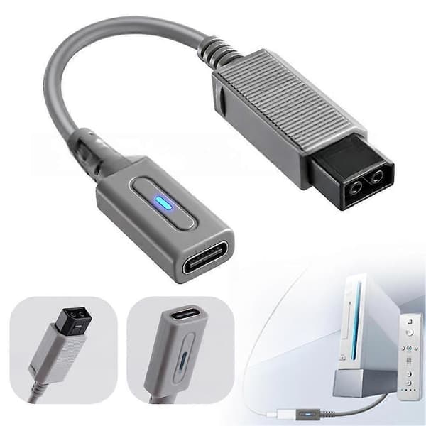Wii Type-C adapterkabel til opladningsadapterkonverter konsolstrømkabel Z2P3