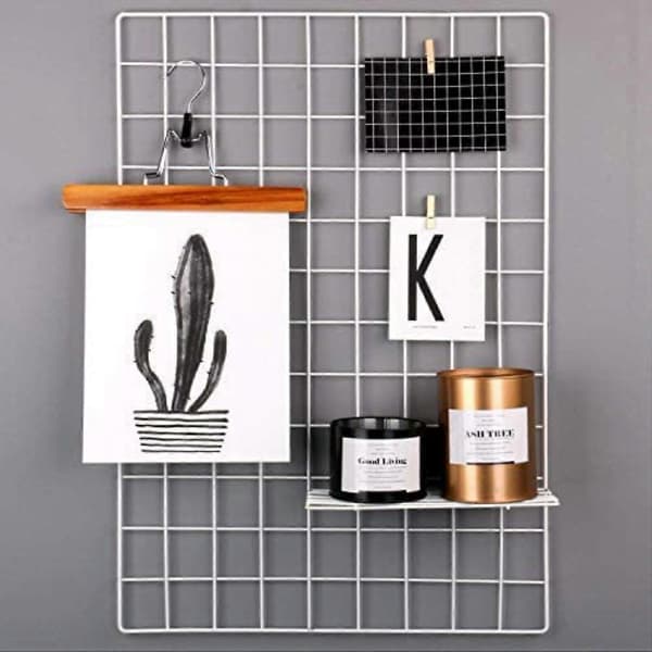 2 st Organizer Vägg Gitter Vit, Multifunktionell Gittervägg (45*65cm)
