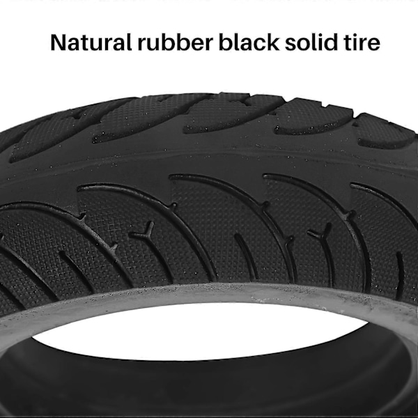 10X2.5 Svart Massivt Däck för Elektrisk Scooter Hopfällbar E-Bike Breddat Däck Gummi Icke-Uppblåsbart Elect