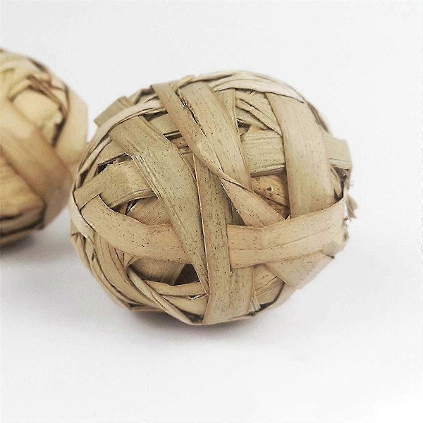 Naturlig Vävd Gräs Tuggleksak Boll för Hamstrar, Marsvin, Kaniner, Små Husdjur