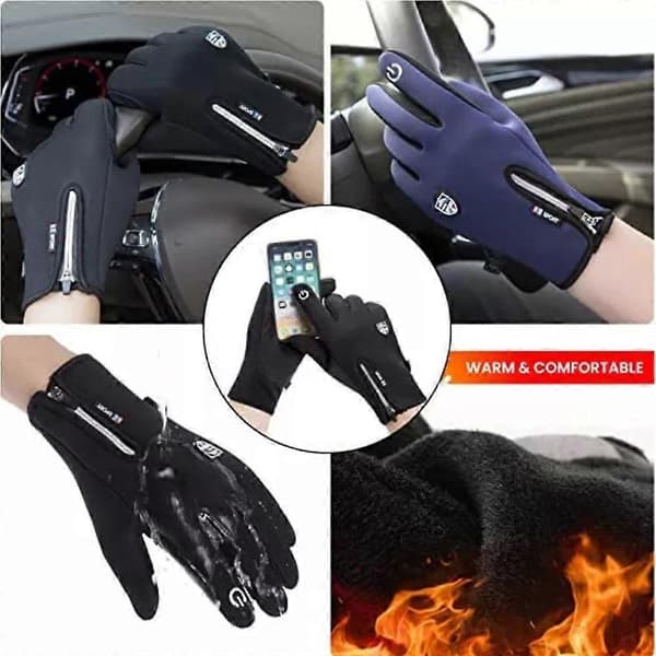 Dodorado Handsker, Premium Termohandsker, Vintervarme Vandtætte Touchscreen Handsker grey L