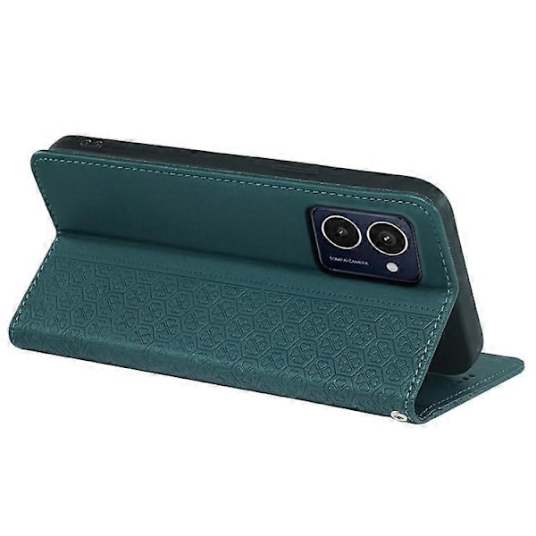 Kompatibel med HMD Pulse / Pulse+ Etui Pung Læder Telefon Cover Lykke Kløver Prægning Green